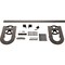 Ekena Millwork Premium Wagon Wheel Horseshoe Barn Door Hardware Set w/ 5' Track for 2 1/4" Doors, Bronze Texture GB600155H2WBZ - alternate 1